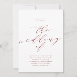 Einladung zur Hochzeitskalligraphie | Burgundy Mar