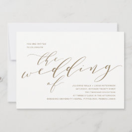 Einladung zur Hochzeitskalligraphie | Gold