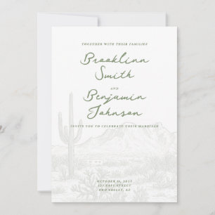 Einladung zur Hochzeitswüstenlandschaft