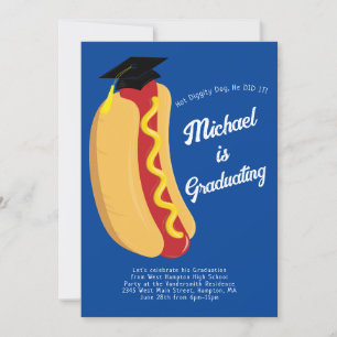 Einladung zur Hot Dog Graduation Party