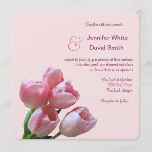 Einladung zur hübschen Pink Tulip Hochzeit