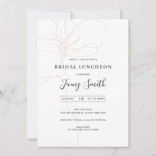 Einladung zur illustriert Line Art Bridal zum Mitt