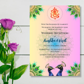 Einladung zur indischen Hochzeitsempfehlung