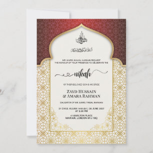 Einladung zur islamischen Hochzeit 6 Jewel Tone