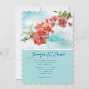 Einladung zur japanischen Quince Custom Wedding