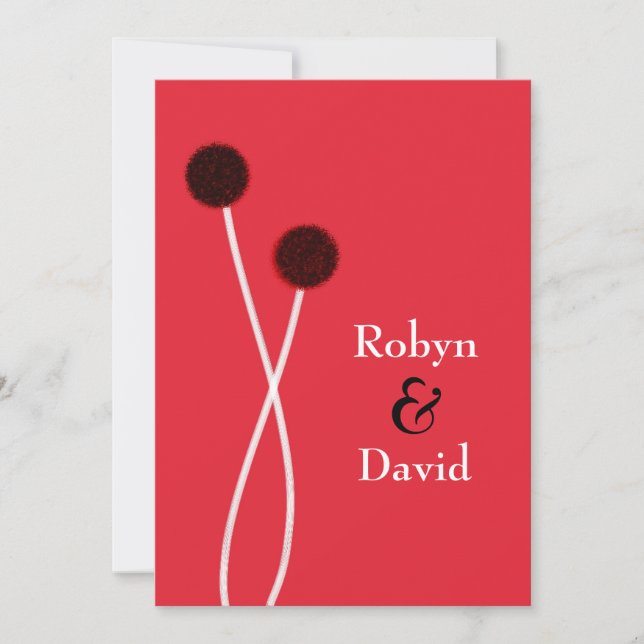 Einladung zur japanischen Sommerzeit in Rot und Sc (Vorderseite)