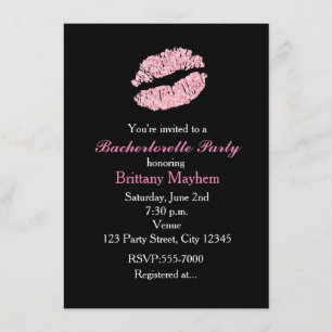 Einladung zur Junggesellinnenparty mit Pink Lips K