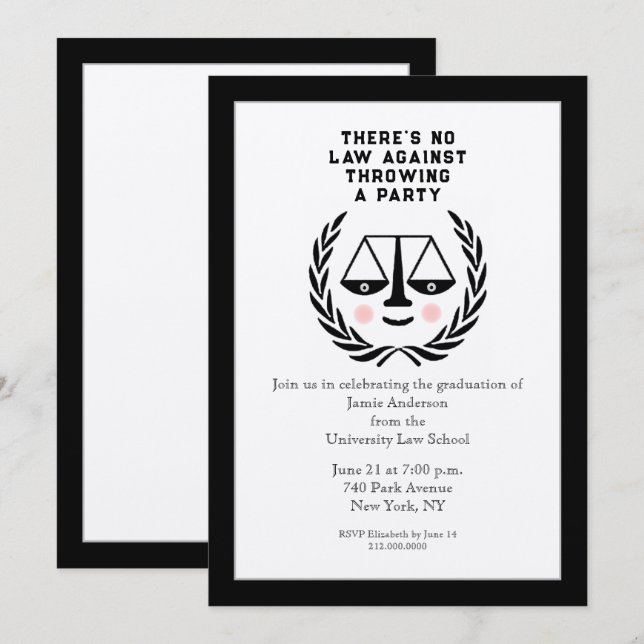 Einladung zur Jurastudium (Vorne/Hinten)