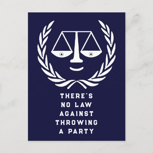 Einladung zur Jurastudium Postkarte (Vorderseite)