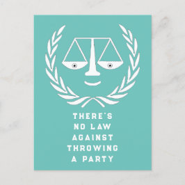 Einladung zur Jurastudium Postkarte