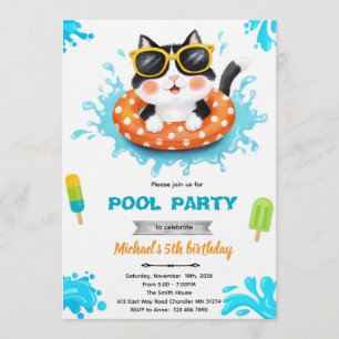 Einladung zur Katzen-Poolparty