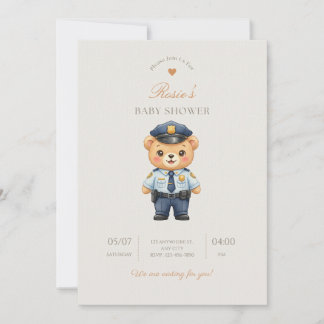 Einladung zur Kinderdusche für Polizeifamilien
