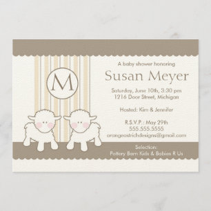 Einladung zur Kinderdusche - Twins