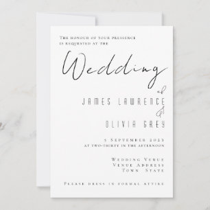 Einladung zur klassischen Hochzeit