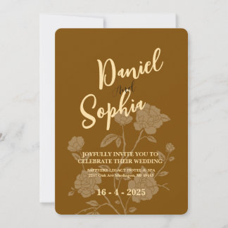 Einladung zur klassischen Hochzeit