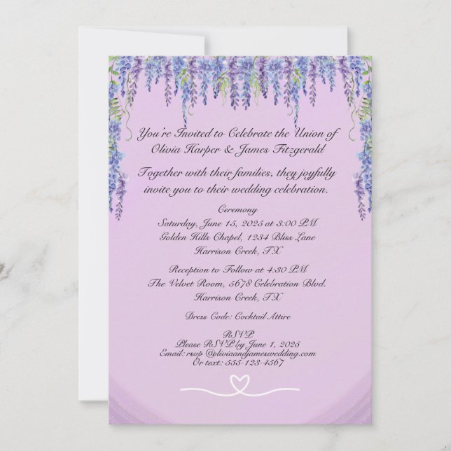 Einladung zur klassischen Hochzeit (Vorderseite)