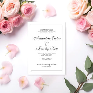 Einladung zur klassischen Schwarz-Weiß-Hochzeit