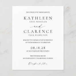 Einladung zur klassischen Schwarz-Weiß-Hochzeit