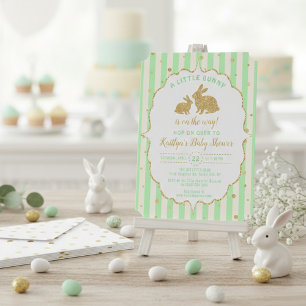 Einladung zur kleinen Bunny Neutral Oaster Baby Du
