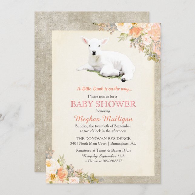 Einladung zur kleinen Lammdusche (Vorne/Hinten)