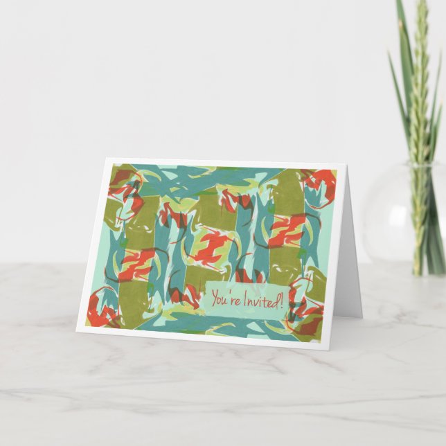 Einladung zur Kunstausstellung, Abstrakte Kunst (Vorderseite)