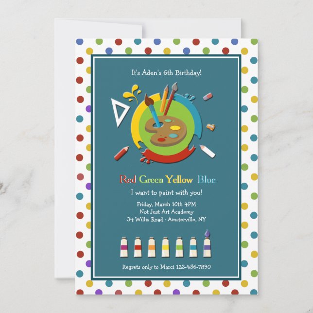 Einladung zur Kunstklasse (Vorderseite)