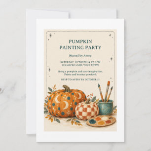 Einladung zur Kürbismal-Party mit Patch and Paint