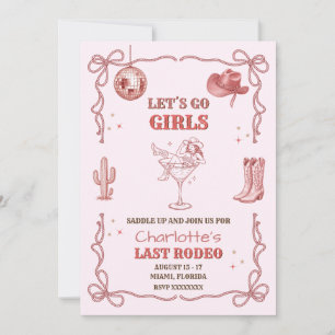 Einladung zur letzten Rodeo-Junggesellinnen-Disco-
