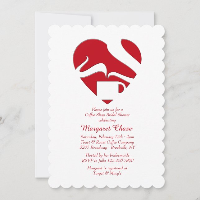 Einladung zur Liebe des Kaffees (Vorderseite)