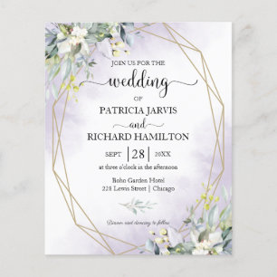 Einladung zur lila geometrischen Budgetierung