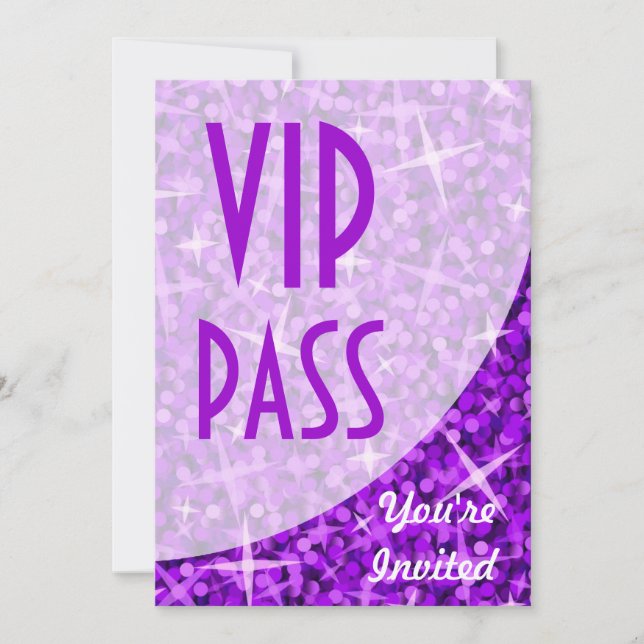 Einladung zur Lila Kurve "VIP Pass" (Vorderseite)