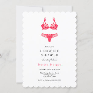 Einladung zur lila Lingerie-Dusche