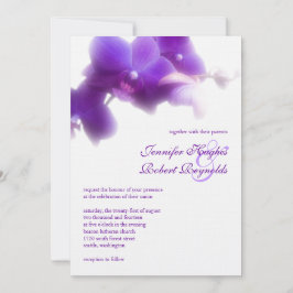 Einladung zur lila Orchid-Hochzeit