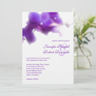 Einladung zur lila Orchid-Hochzeit