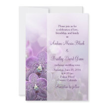 Einladung zur lila Orchid-Hochzeit
