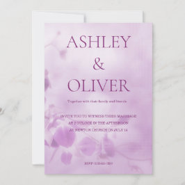 Einladung zur lila Orchid-Hochzeit