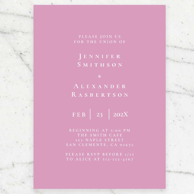 Einladung zur lila und weißen Hochzeit (Von Creator hochgeladen)