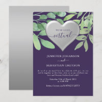 Einladung zur lila Zoomhochzeit