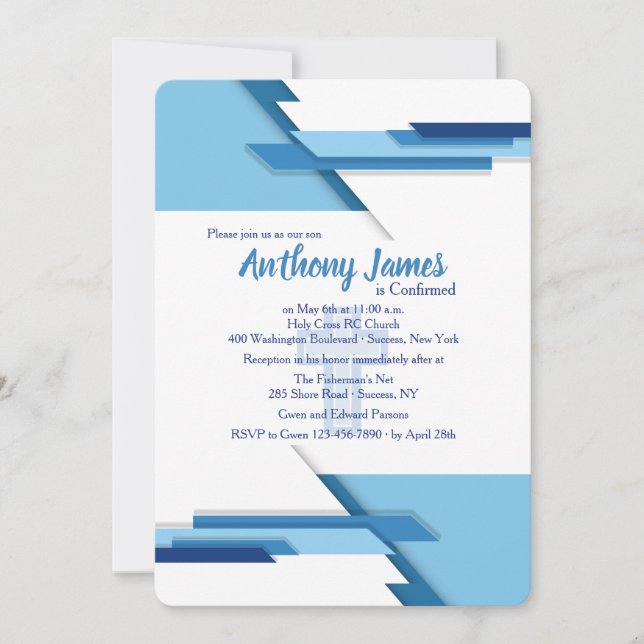 Einladung zur Links rechten Blues (Vorderseite)