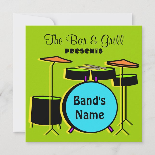 Einladung zur Live-Musik (Vorderseite)