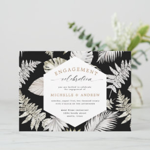 Einladung zur Luxus Tropical Foliage Verlobung