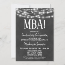 Einladung zur MBA Business Admin Graduation Party