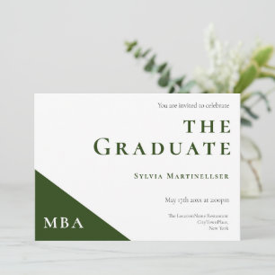 Einladung zur MBA-Degree Green White Graduation Pa