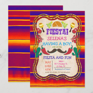 Einladung zur mexikanischen Fiesta Babydusche