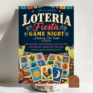 Einladung zur mexikanischen Loteria-Spielnacht-Fie
