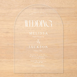 Einladung zur Minimalistisch-Chic-Arch-Hochzeit