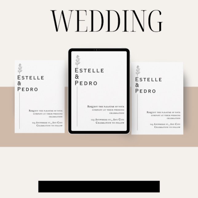 Einladung zur Minimalistischen Bläserschwarz-Weiß  (Von Creator hochgeladen)