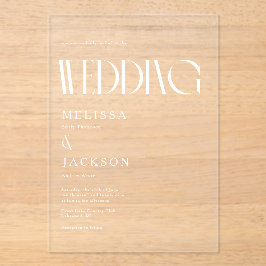 Einladung zur Minimalistischen Chic Hochzeit