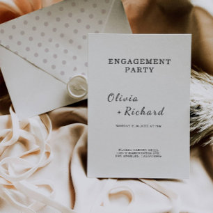 Einladung zur Minimalistischen Engagement-Party