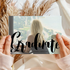 Einladung zur Minimalistischen Foto Graduation Par